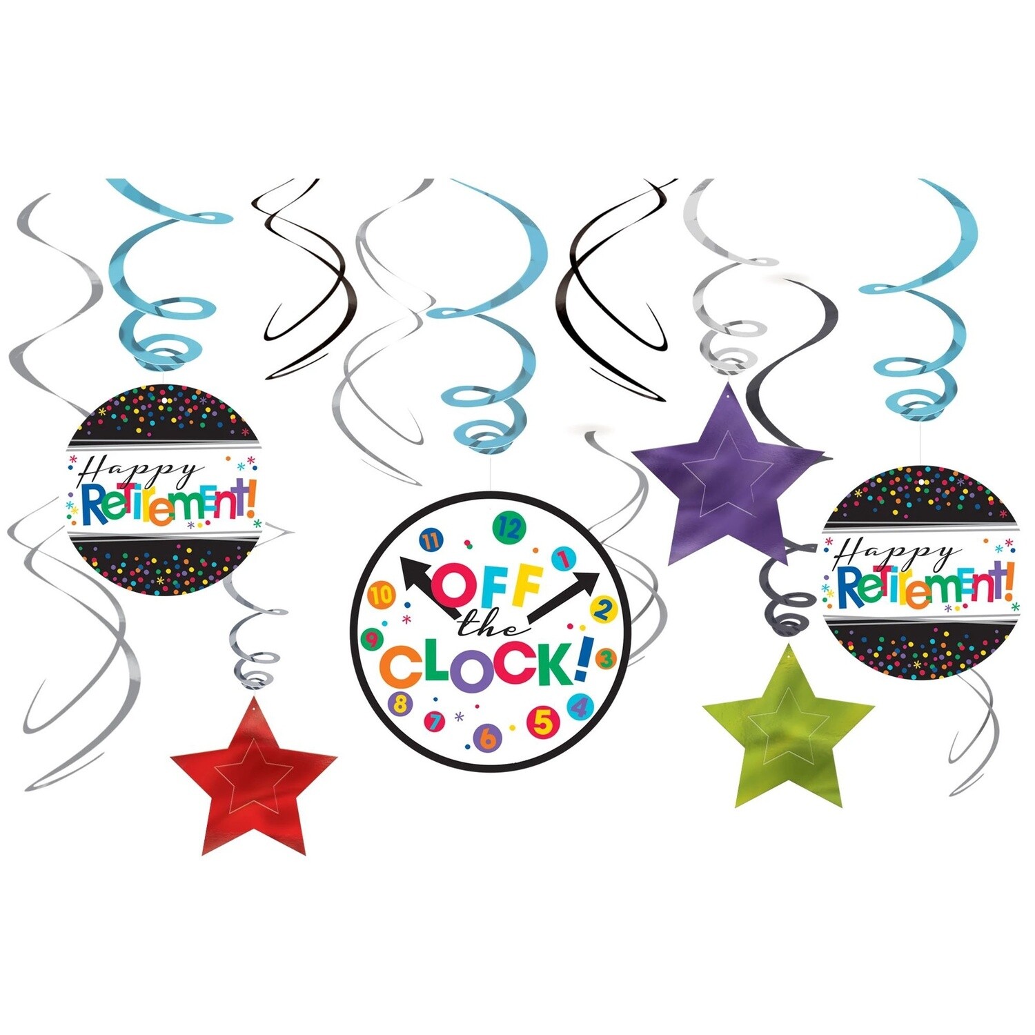 Officially Retired Cardstock &amp; Foil Swirl Decorations, 12ct