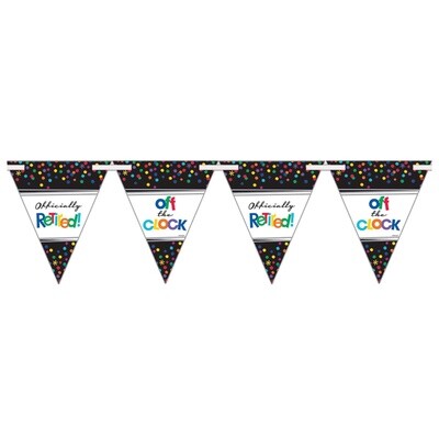 Officially Retired Cardstock Pennant Banner, 15ft