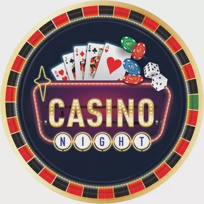 ROLL THE DICE CASINO PLATTER 14&quot;