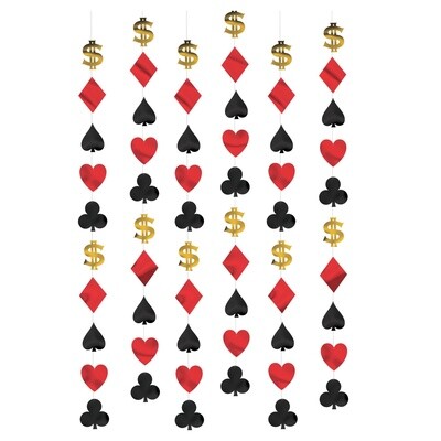 Casino String Decorations 6ct