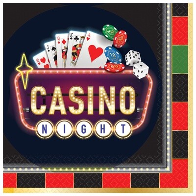 Roll the Dice Casino Lunch Napkins 16ct