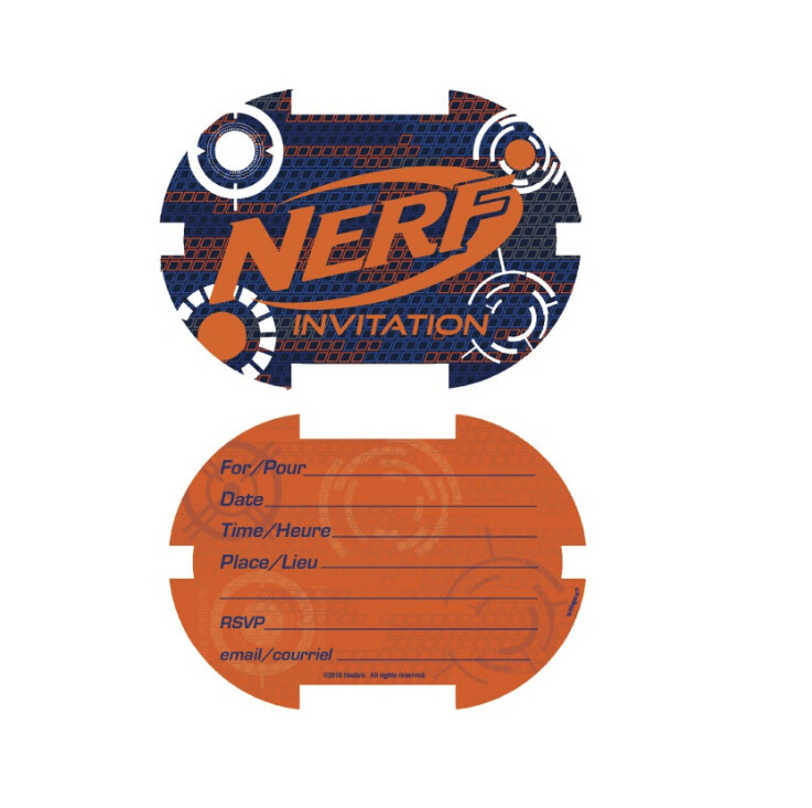 Nerf Invitations 8ct