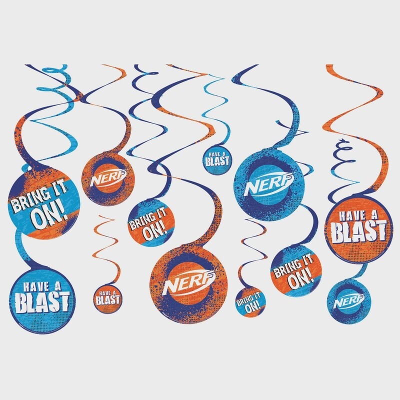 NERF Spiral Decorations 12CT