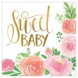 Floral Baby Lunch Napkins 16ct