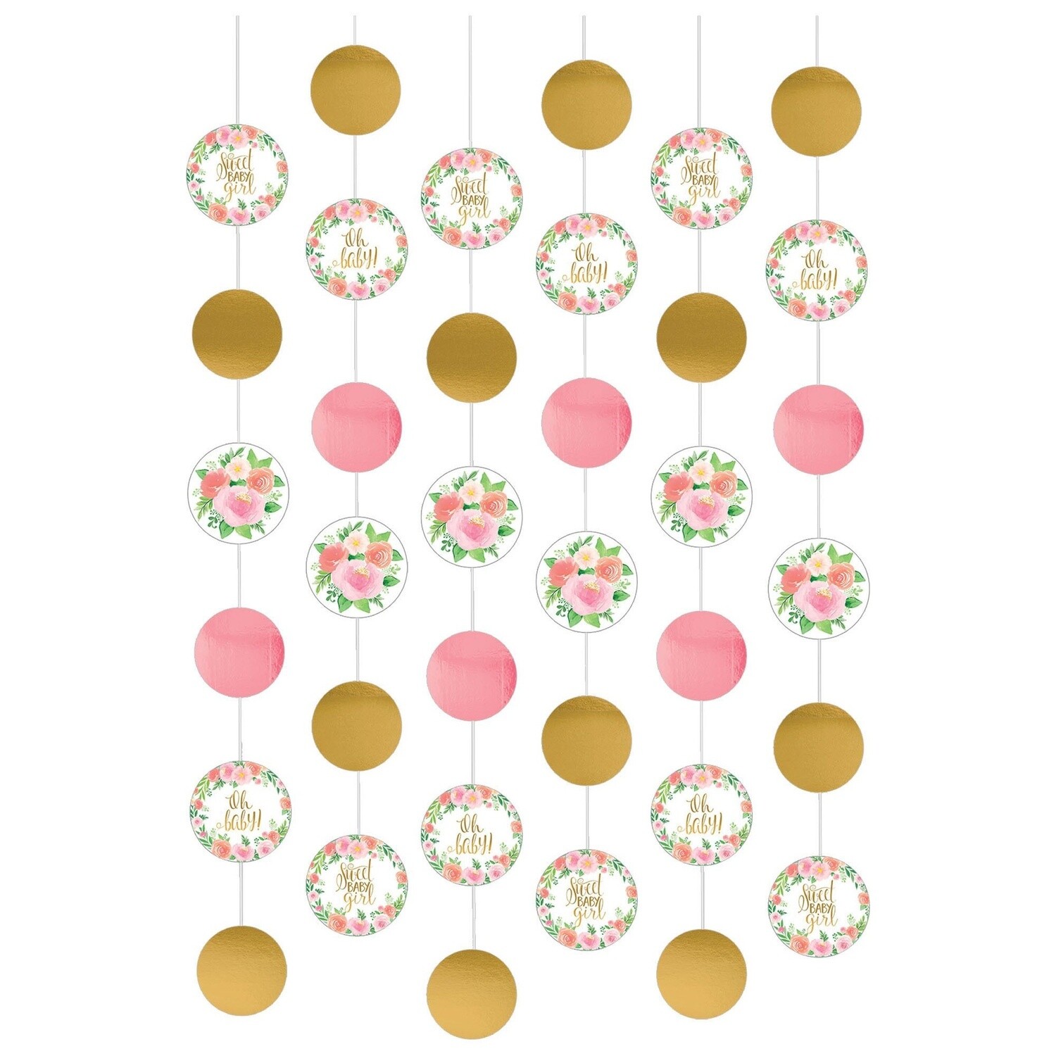 Floral Baby String Decorations 6ct