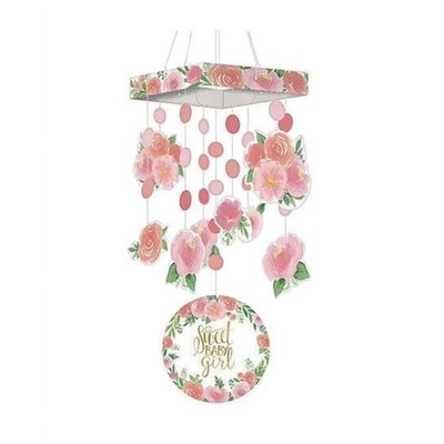 FLORAL BABY GIRL HANGING DECORATION 30&quot;