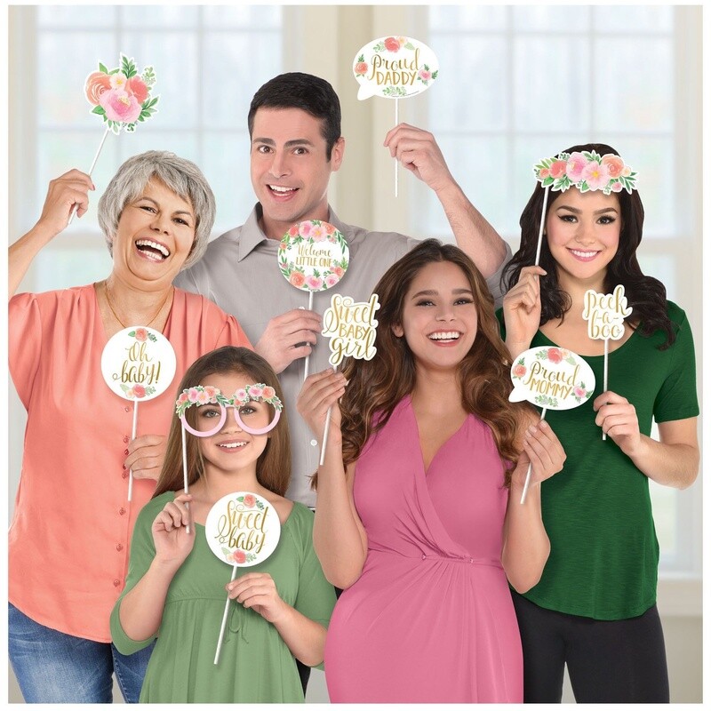 Floral Baby Photo Booth Props 13ct