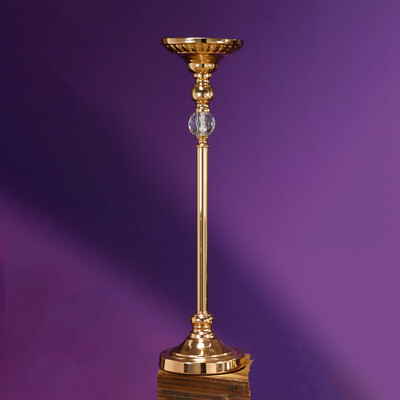 23.5&quot;Hx6&quot; MTL CENTERPIECE STAND W/DIAMOND,S, 1PC/BOX