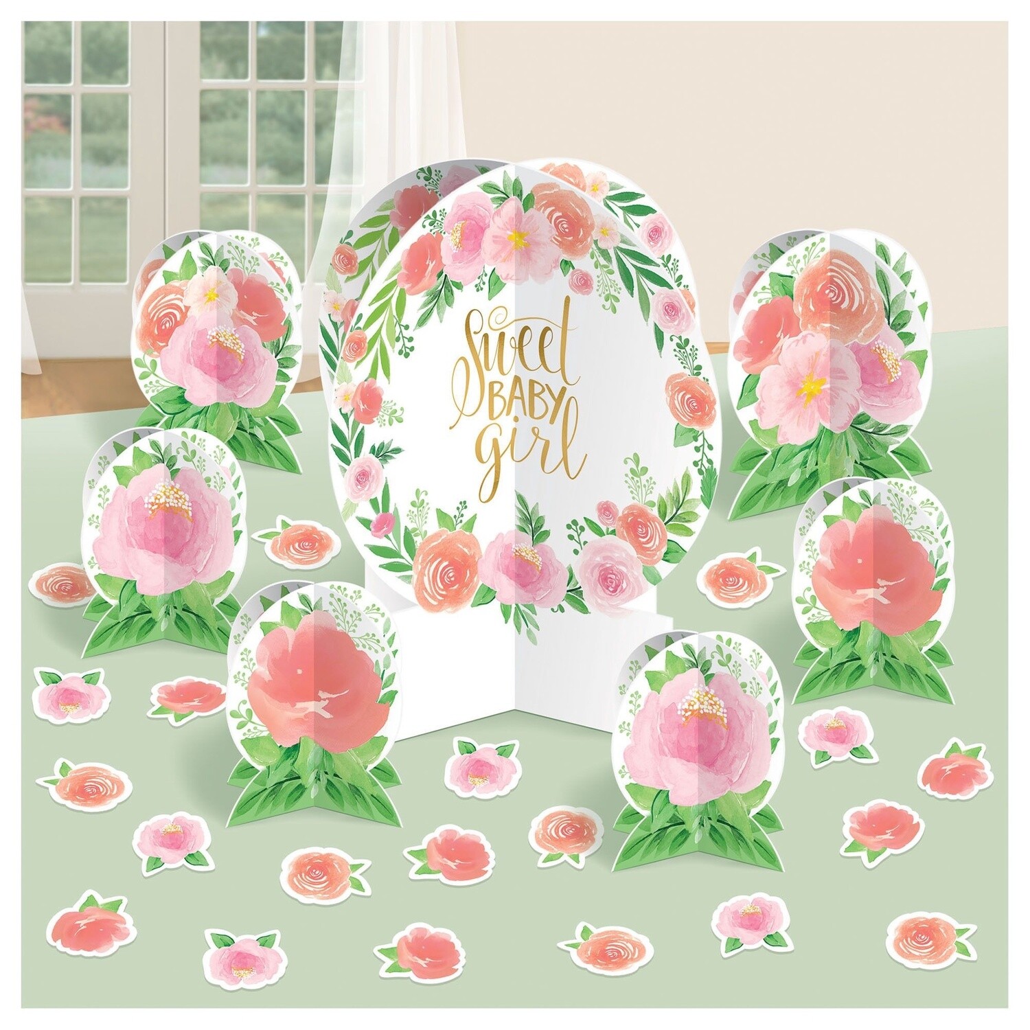 Floral Baby Table Decorating Kit 27pc