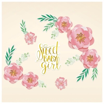 Floral Baby Flower Cutouts 8ct