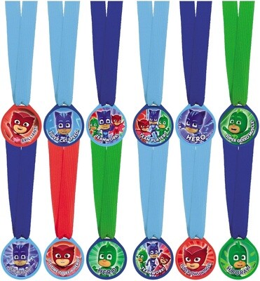 PJ Masks Mini Award Medals, 13&quot;, Multicolor - 12 Pcs.