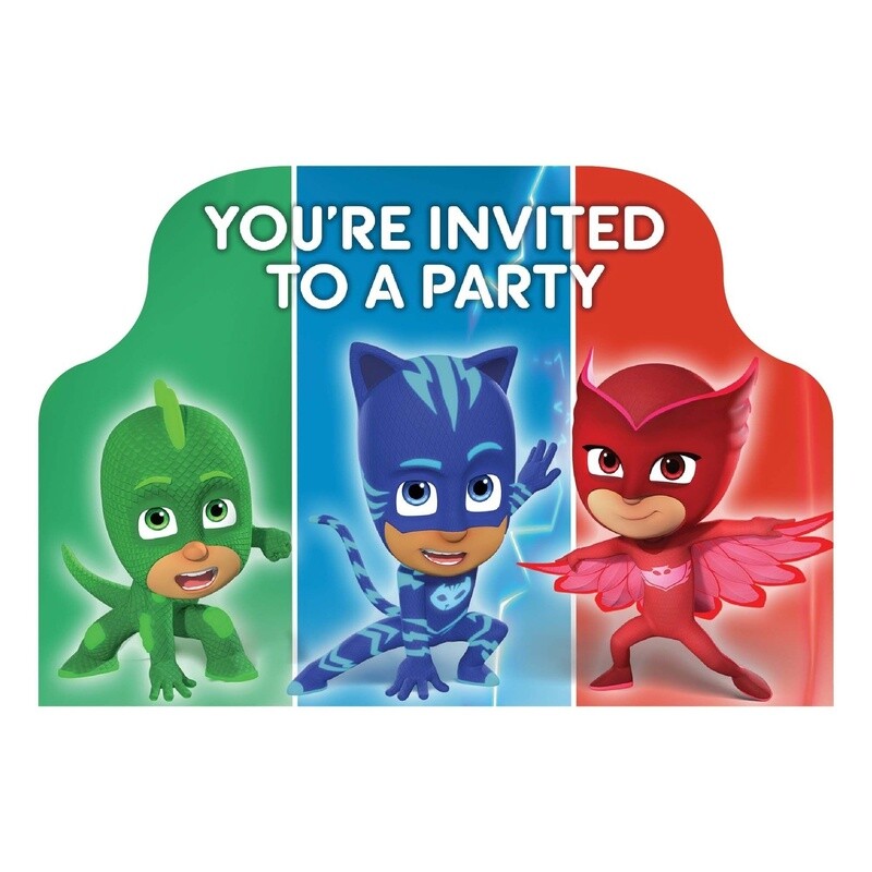 Pj mask invitations 8ct