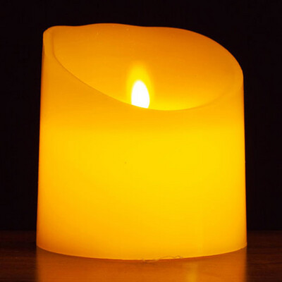 LED WAX SWINGING CANDLE, 1 PC/BOX-IVORY, SIZE &amp; VARIETY: 4&quot; X 4&quot;