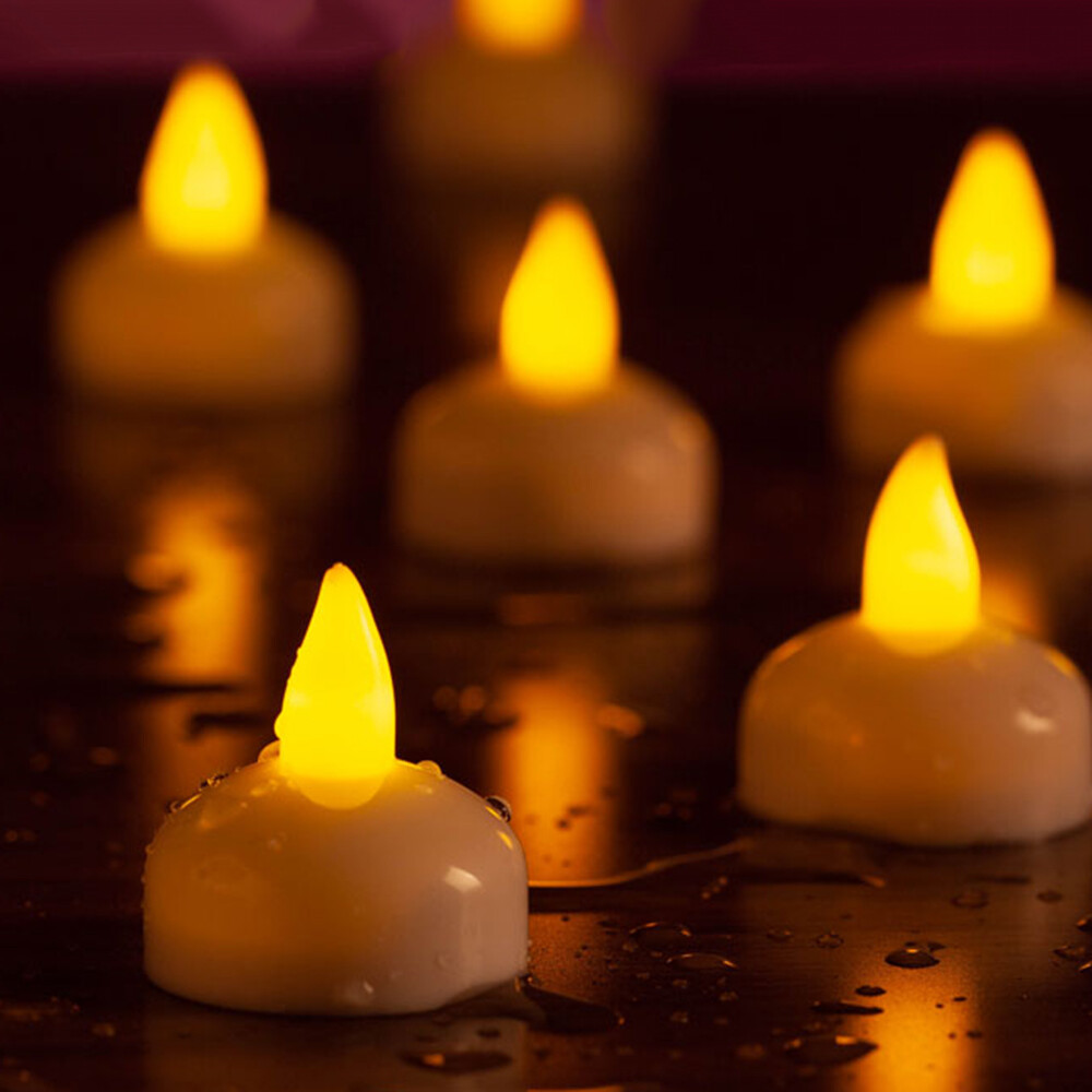 1.5&quot; LED FLOATING FLICKER CANDLE, 1DOZ/BOX, COLOR WHITE