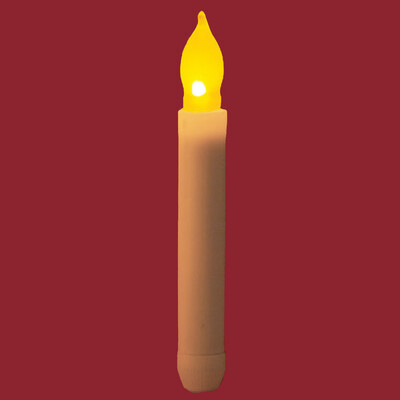 6.5&quot; LED FLICKERING TAPER CANDLE, 12 PCS/PACK