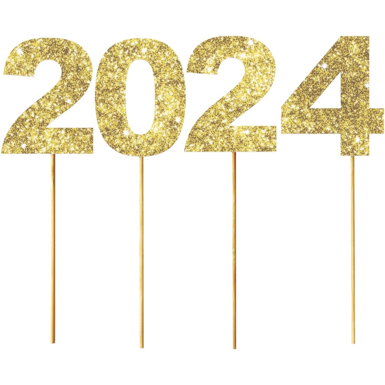 NEW! 2024 Glitter Paper &amp; Wood Cake Picks