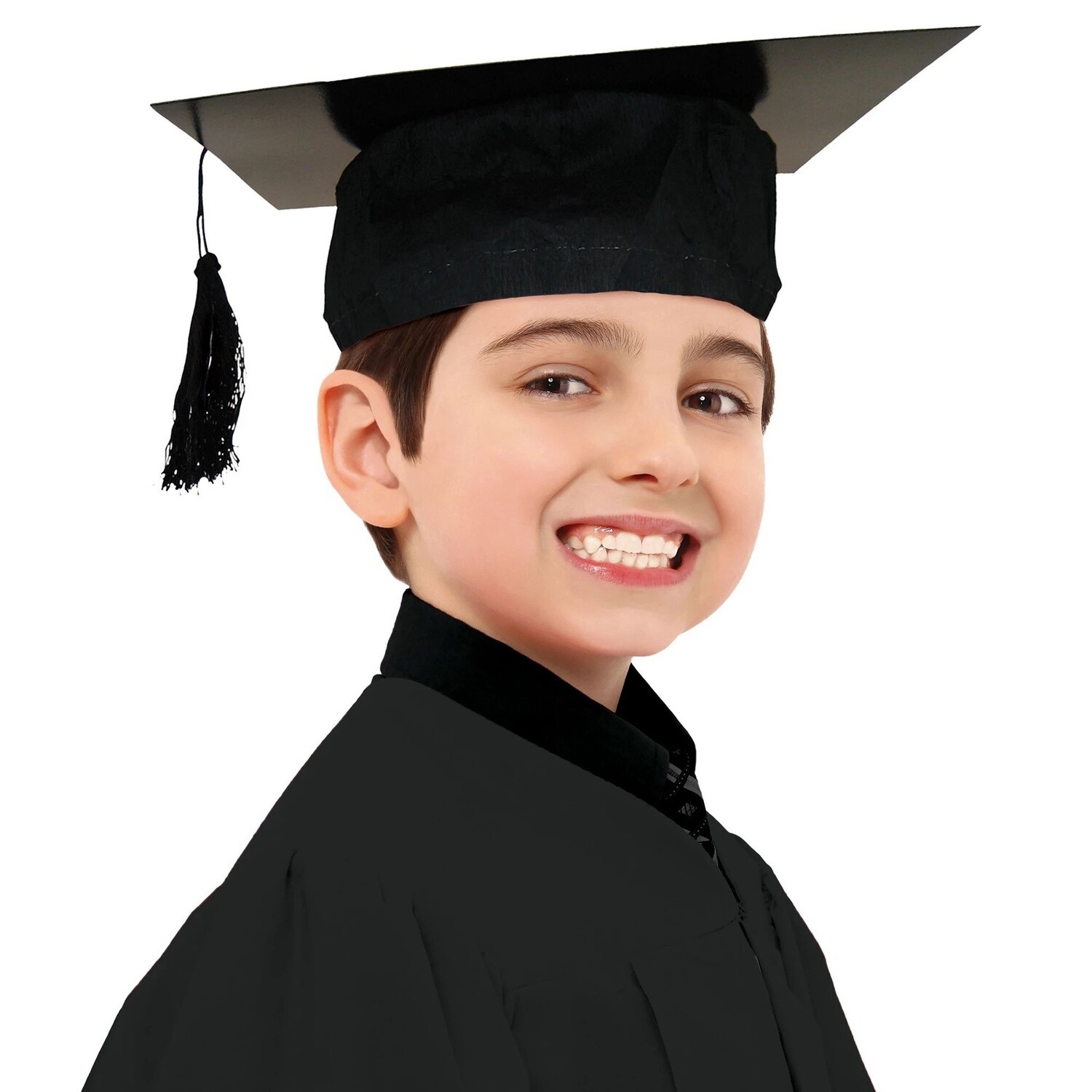 Kids&#39; Black Autograph Fabric Graduation Cap