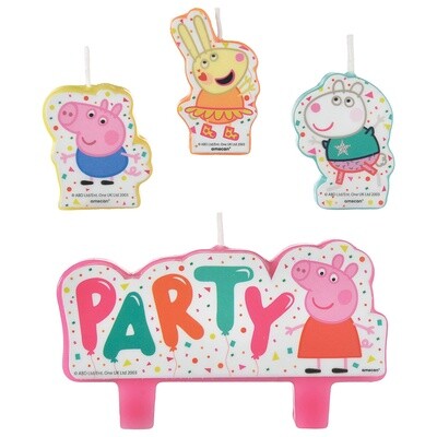 Peppa Pig Confetti Party Birthday Candles 4ct