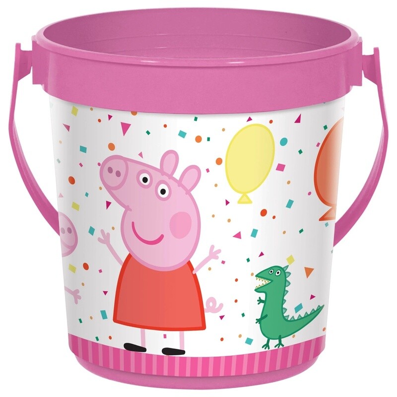 Peppa Pig Confetti Party Plastic Favor Container, 4.5in x 4.75in