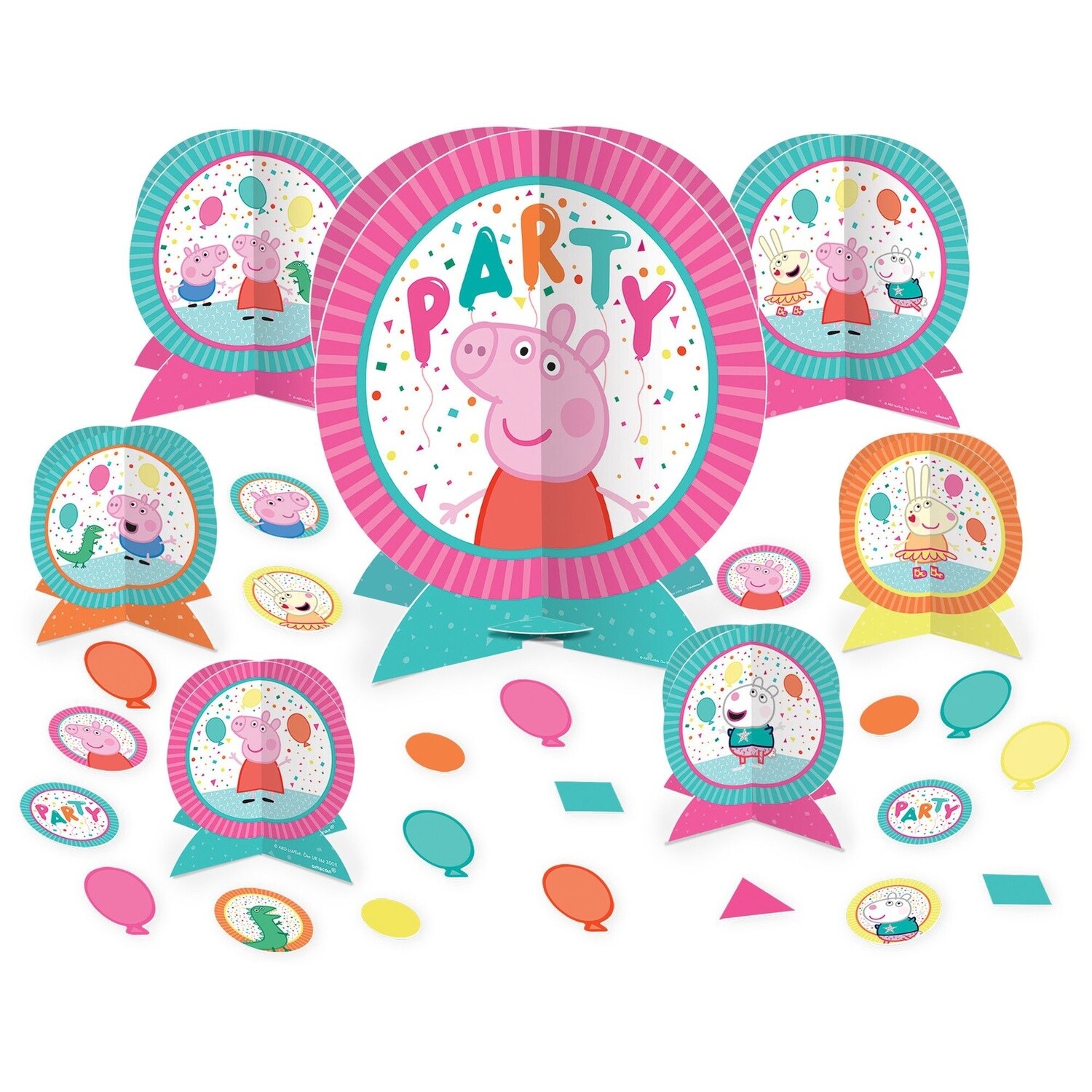 Peppa Pig Confetti Party Table Decorating Kit 27pc