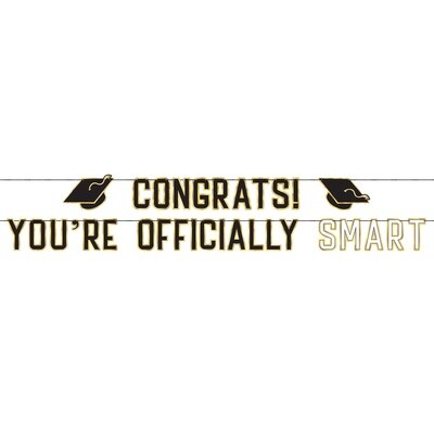You&#39;re Officially Smart Graduation Letter Banner Set, 12ft, 2pc