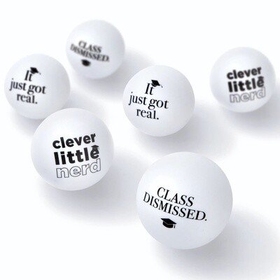 College Grad Pong Balls, 6ct
