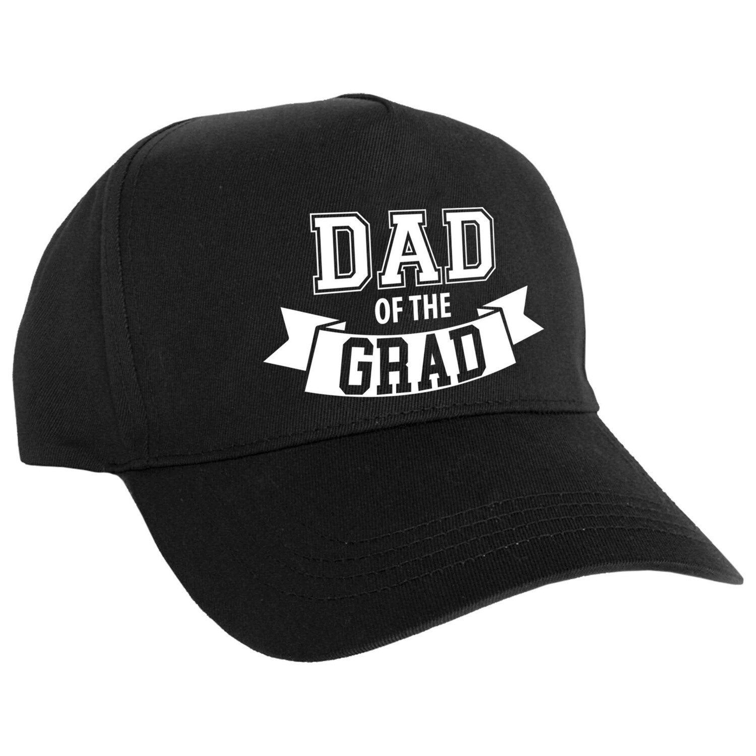 Black &amp; White Grad Dad Baseball Cap