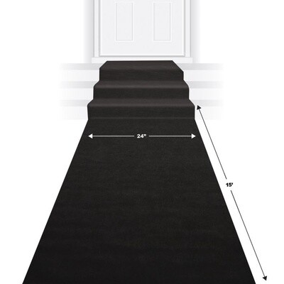Black Carpet Runner  24" x 15'