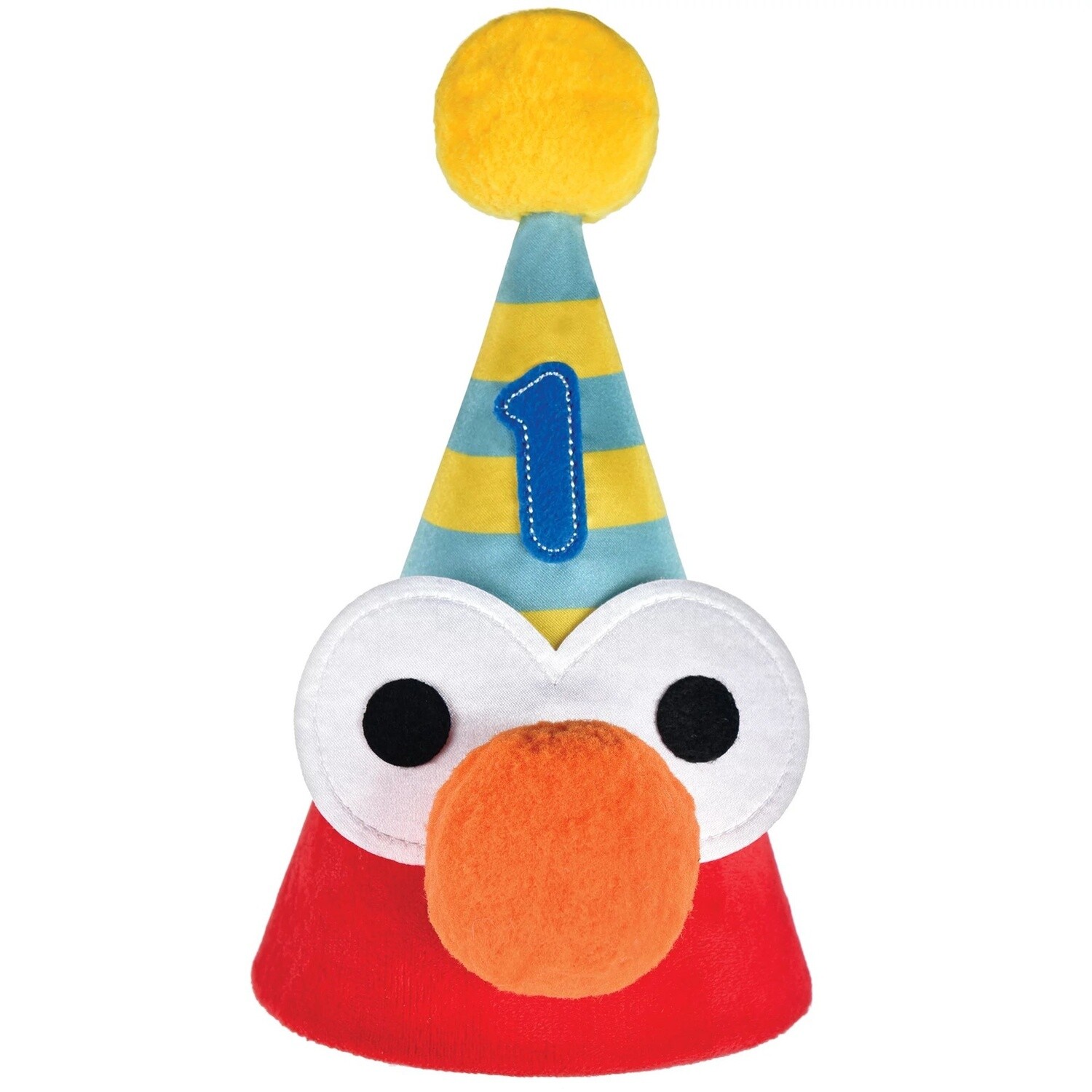 Elmo 1st Birthday Felt Party Hat, 5in x 7in - Everyday Sesame Street