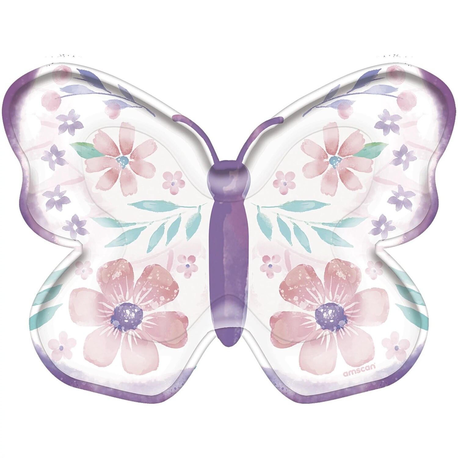 Butterfly-Shaped Flutter Dessert Plates, 8.75in, 8ct