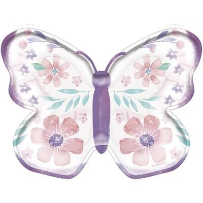Butterfly-Shaped Flutter Dessert Plates, 8.75in, 8ct
