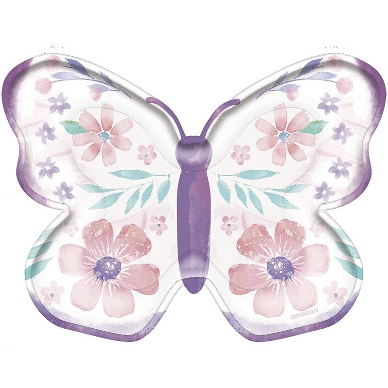 Butterfly-Shaped Flutter Dessert Plates, 8.75in, 8ct