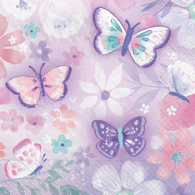 Flutter Beverage Napkins, 5in, 16ct