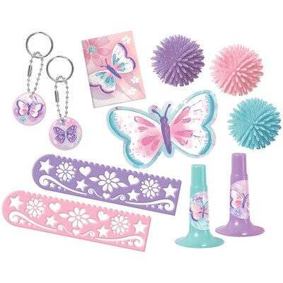 Flutter Party Favor Pack 48pc  Plastic &amp; Paper Toys