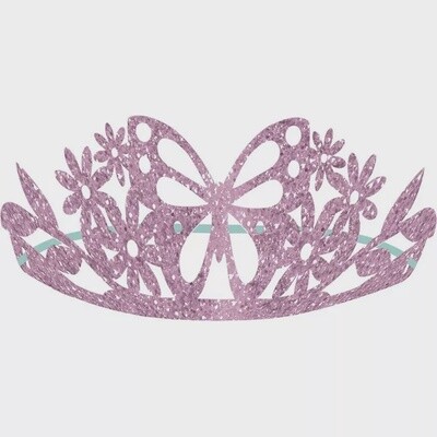 Glitter Flutter Tiaras 8ct