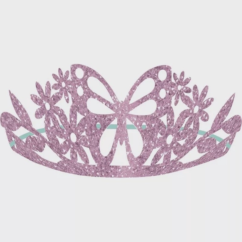 Glitter Flutter Tiaras 8ct