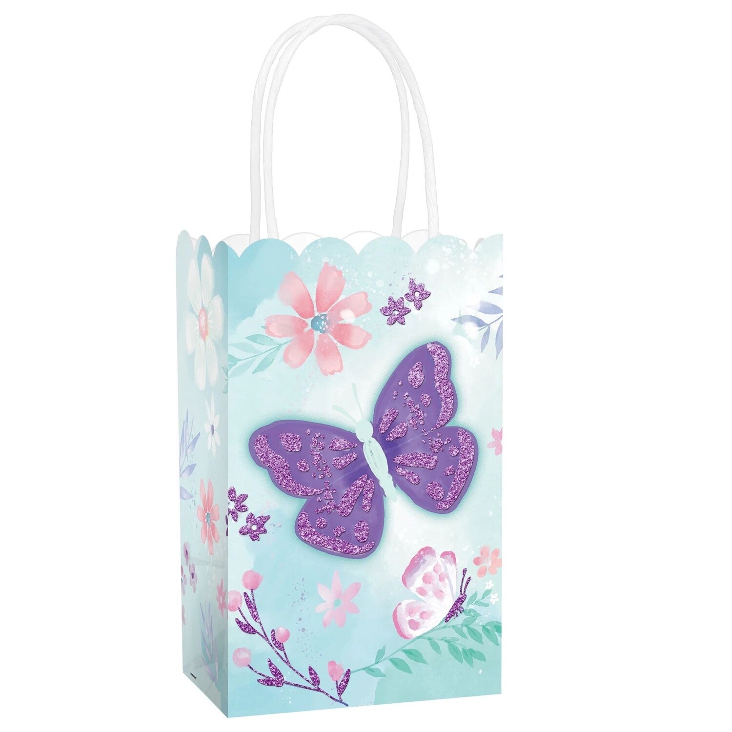 Glitter Flutter Favor Bags 8ct