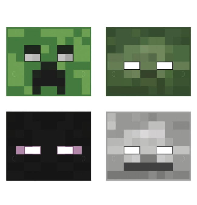 Minecraft Paper Masks 8ct