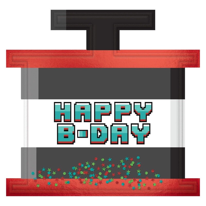 TNT Happy Birthday Confetti Cardboard Cutout, 16in x 16.7in - Pixel Party