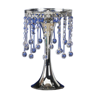 CRYSTAL BEADED CAKE STAND &amp; CENTERPIECE, M,13.5&quot;Hx8&quot;D, 1PC/BOX