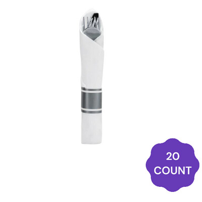 Pre-Rolled Cutlery &amp; Napkin Sets 20ct