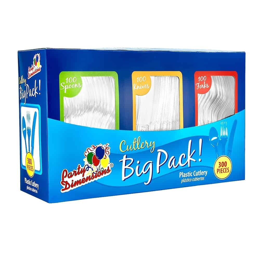 PLASTIC Combo Cutlery 300ct, Color: CLEAR
