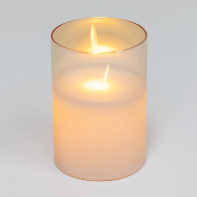 AMBER LED GLASS CANDLES