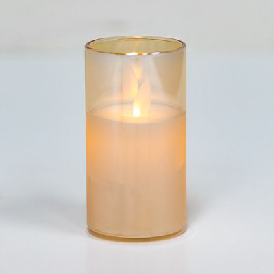 2&quot;D  AMBER LED GLASS CANDLES