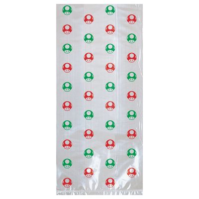 Super Mushroom Treat Bags, 4in x 9.5in, 16ct - Super Mario