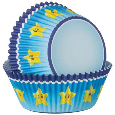 Super Star Paper Baking Cups, 2in, 48ct - Super Mario