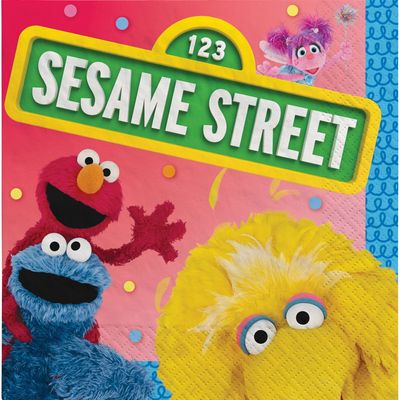 Everyday Sesame Street Paper Beverage Napkins, 5in, 16ct