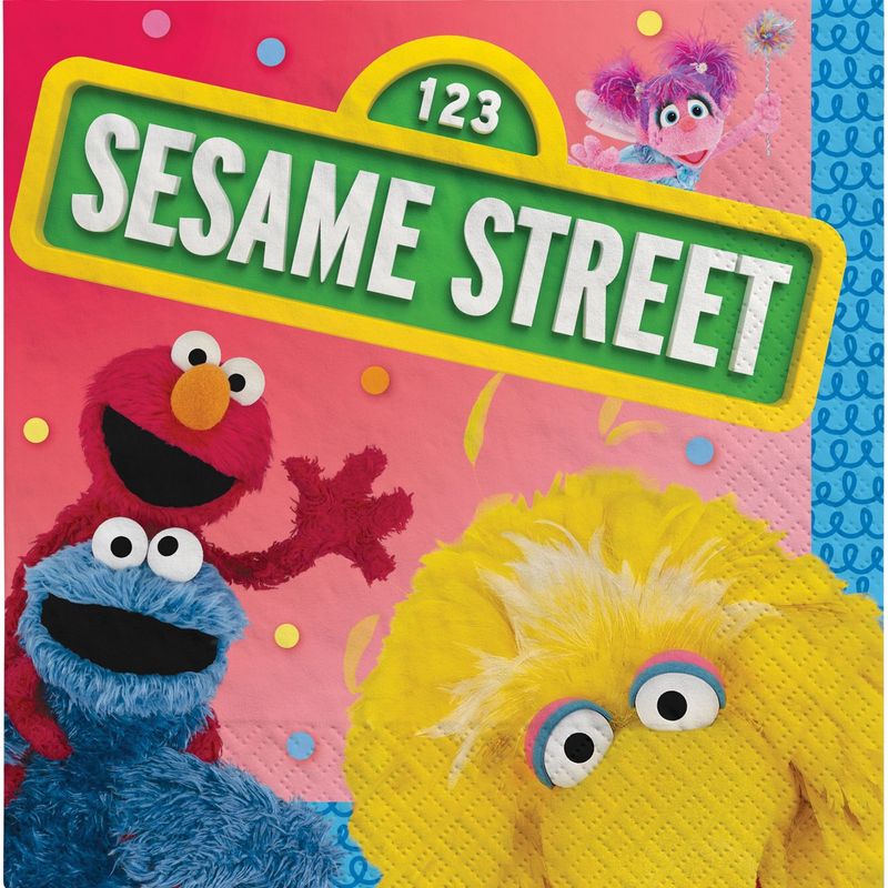Everyday Sesame Street Paper Beverage Napkins, 5in, 16ct