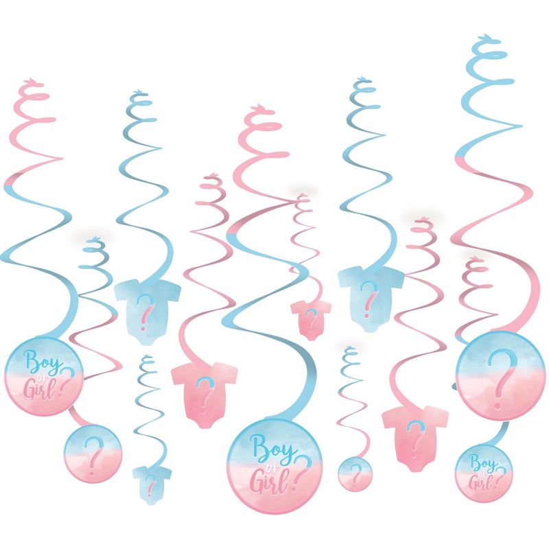 The Big Reveal Swirl Decorations, 12ct
