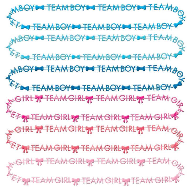 Team Boy &amp; Team Girl Bead Necklaces 10ct
